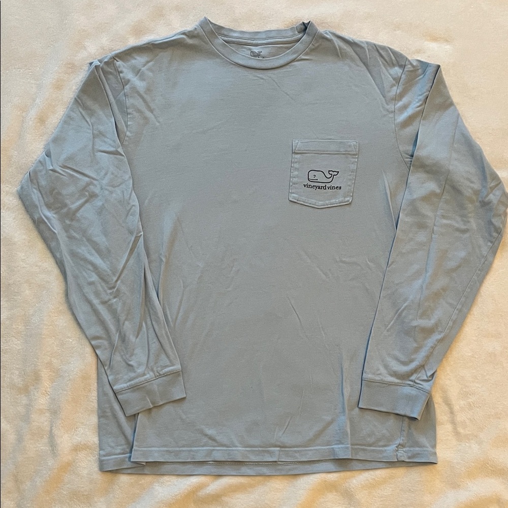 Vineyard Vines Men's Light Blue Long Sleeve Tee